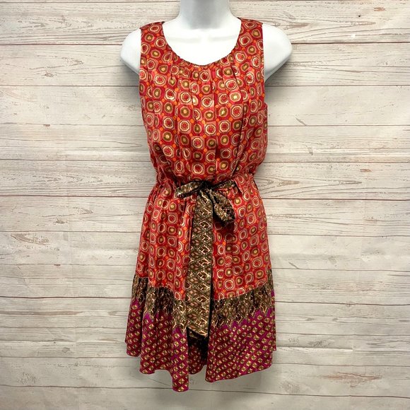 Anna Sui Dresses & Skirts - Anna Sui for Anthropologie Fiery Tiers Silk Dress